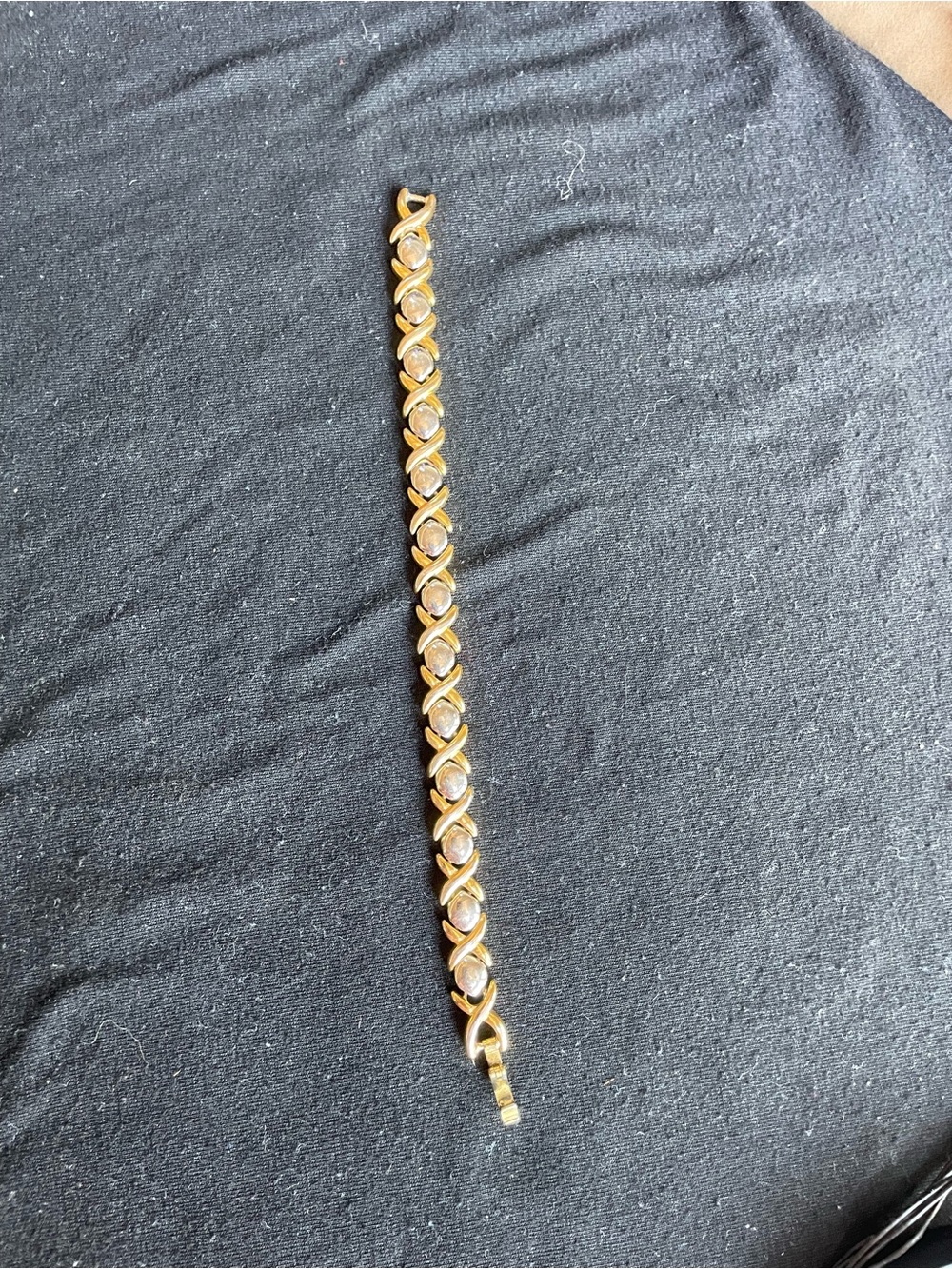 Gold-Tone Crystal  Bracelet - Elegant Women's Jewelry